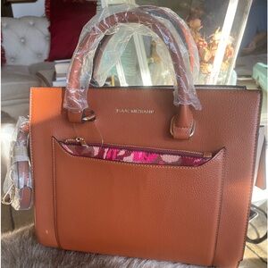 Isaac Mizrahi! Handbag with handles and interchangeable shoulder strap.